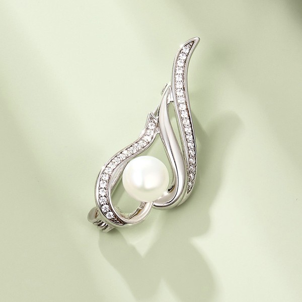 Brosa argint, martisor de argint, cadou martie, martisor educatoare, martisor invatatoare, dama, argint 925 rodiat, argintiu, 4,58 gr