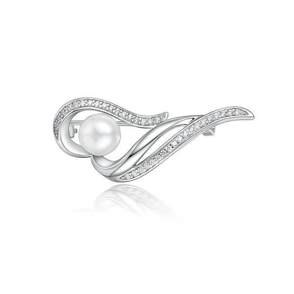 Brosa argint, martisor de argint, cadou martie, martisor educatoare, martisor invatatoare, dama, argint 925 rodiat, argintiu, 4,58 gr