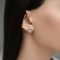 Cercei Inimă din Argint 925 Rodiat – Cercei damă și fetițe, model minimalist, strălucire delicată, 2,17 gr