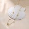 Lănțișor Van Luxy White Gold cu Trifoi și Sidef Natural Mother of Pearl din Argint Placat cu Aur sau Argint Rodiat – Colier Elegant din argint, 3,15 gr