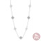 Lănțișor Van Luxy White Gold cu Trifoi și Sidef Natural Mother of Pearl din Argint Placat cu Aur sau Argint Rodiat – Colier Elegant din argint, 3,15 gr