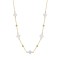 Lănțișor Van Luxy White Gold cu Trifoi din Sidef Natural și Biluțe din Argint – Argint Placat cu Aur sau Argint Rodiat | Mother of Pearl, 2,83 gr