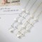 Lănțișor Van Luxy White Gold cu Trifoi din Sidef Natural și Biluțe din Argint – Argint Placat cu Aur sau Argint Rodiat | Mother of Pearl, 2,83 gr