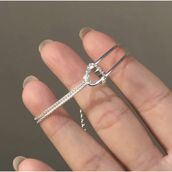 Bratara din argint, dama, argint 925, tip bratara fixa, combinata, fixa si lant flexibil,  argintie, 4,23 gr